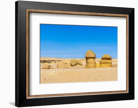 Wadi al Hitan, Faiyum, Egypt. Eroded bluff at Wadi el-Hitan paleontological site.-Emily Wilson-Framed Photographic Print