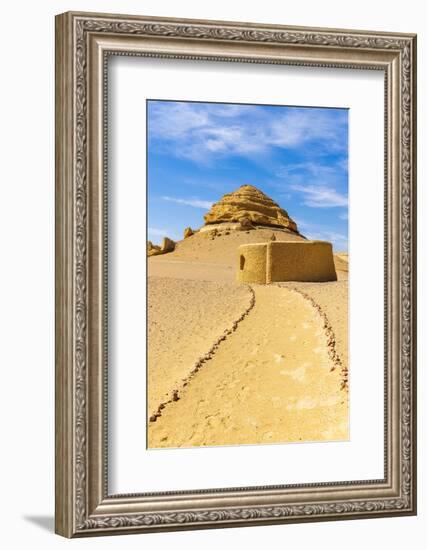 Wadi al Hitan, Faiyum, Egypt. Eroded bluff at Wadi el-Hitan paleontological site.-Emily Wilson-Framed Photographic Print