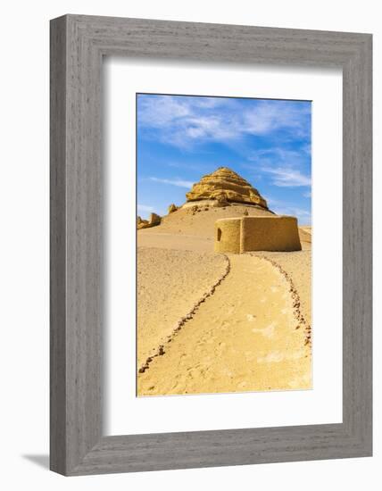 Wadi al Hitan, Faiyum, Egypt. Eroded bluff at Wadi el-Hitan paleontological site.-Emily Wilson-Framed Photographic Print