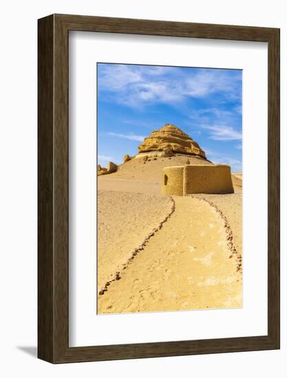 Wadi al Hitan, Faiyum, Egypt. Eroded bluff at Wadi el-Hitan paleontological site.-Emily Wilson-Framed Photographic Print