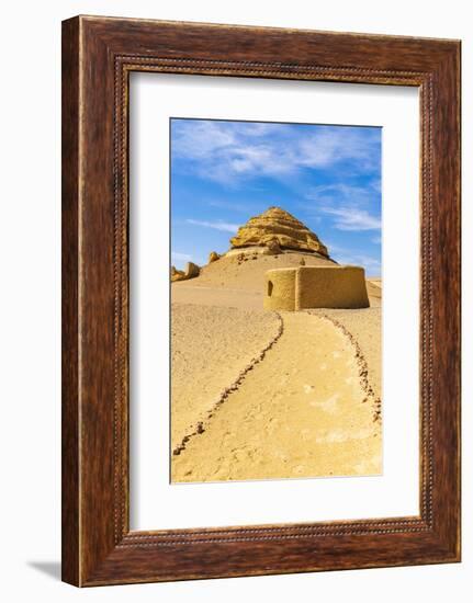 Wadi al Hitan, Faiyum, Egypt. Eroded bluff at Wadi el-Hitan paleontological site.-Emily Wilson-Framed Photographic Print