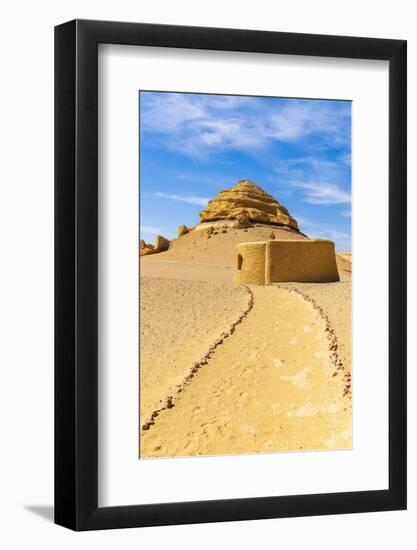 Wadi al Hitan, Faiyum, Egypt. Eroded bluff at Wadi el-Hitan paleontological site.-Emily Wilson-Framed Photographic Print