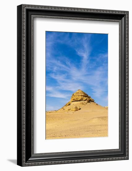 Wadi al Hitan, Faiyum, Egypt. Eroded bluff at Wadi el-Hitan paleontological site.-Emily Wilson-Framed Photographic Print