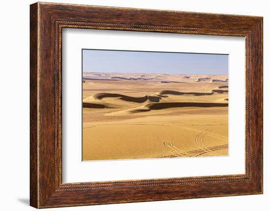 Wadi al Hitan, Faiyum, Egypt. Sand dunes in the desert at Wadi el-Hitan paleontological site.-Emily Wilson-Framed Photographic Print