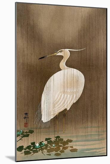 Wading Egret-Koson Ohara-Mounted Premium Giclee Print