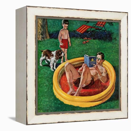 "Wading Pool", August 27, 1955-Amos Sewell-Framed Premier Image Canvas