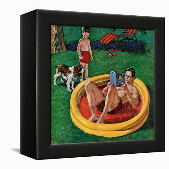 "Wading Pool", August 27, 1955-Amos Sewell-Framed Premier Image Canvas