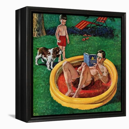 "Wading Pool", August 27, 1955-Amos Sewell-Framed Premier Image Canvas