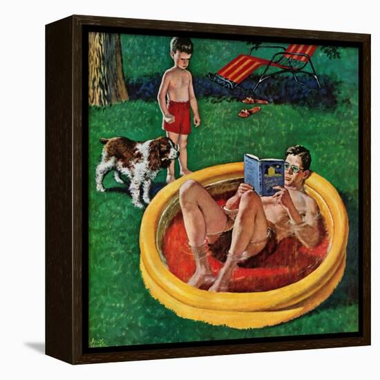 "Wading Pool", August 27, 1955-Amos Sewell-Framed Premier Image Canvas
