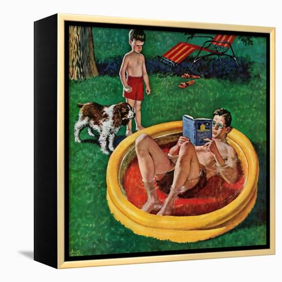 "Wading Pool", August 27, 1955-Amos Sewell-Framed Premier Image Canvas