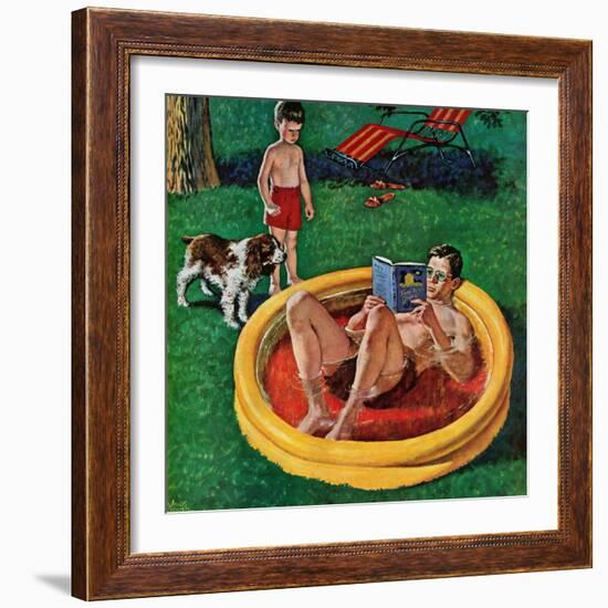 "Wading Pool", August 27, 1955-Amos Sewell-Framed Giclee Print