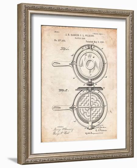 Waffle Iron Patent-Cole Borders-Framed Art Print