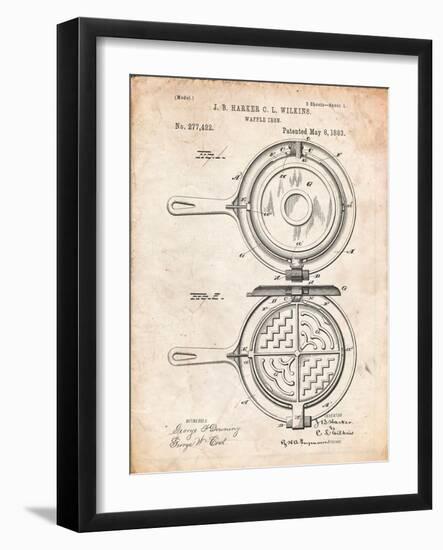 Waffle Iron Patent-Cole Borders-Framed Art Print