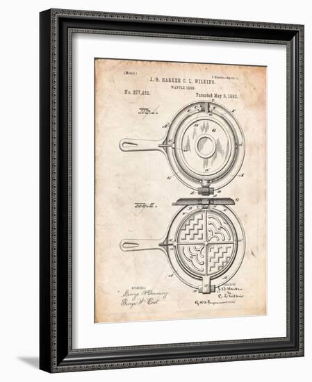 Waffle Iron Patent-Cole Borders-Framed Art Print