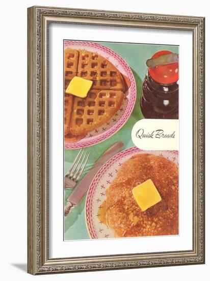 Waffles and Pancakes-null-Framed Art Print