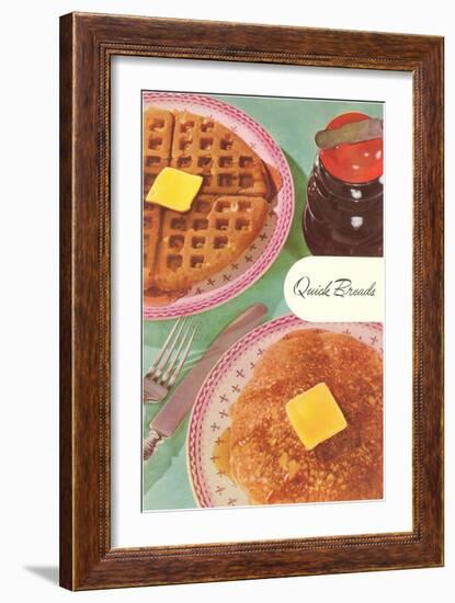 Waffles and Pancakes-null-Framed Art Print