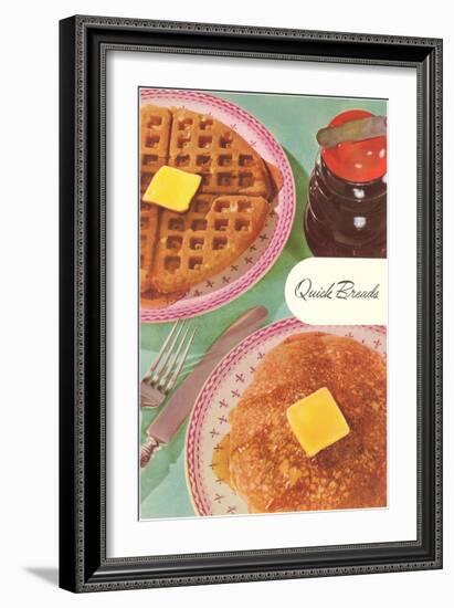 Waffles and Pancakes-null-Framed Art Print