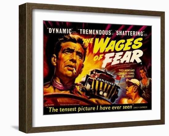 Wages of Fear, UK Movie Poster, 1953-null-Framed Art Print