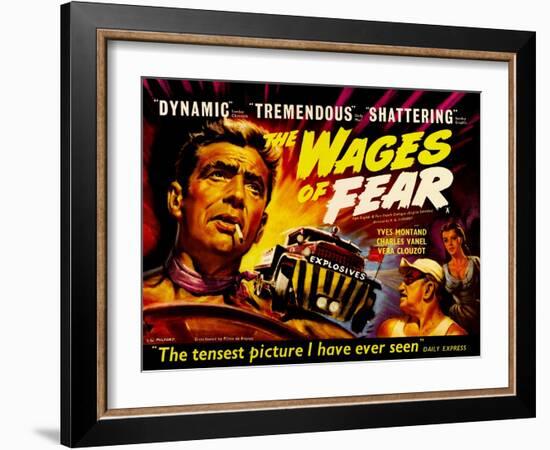 Wages of Fear, UK Movie Poster, 1953-null-Framed Art Print