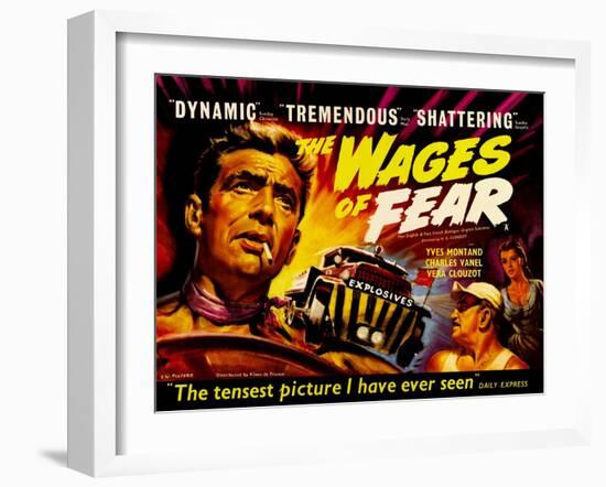 Wages of Fear, UK Movie Poster, 1953-null-Framed Art Print