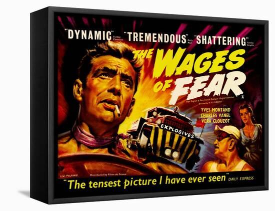 Wages of Fear, UK Movie Poster, 1953-null-Framed Stretched Canvas