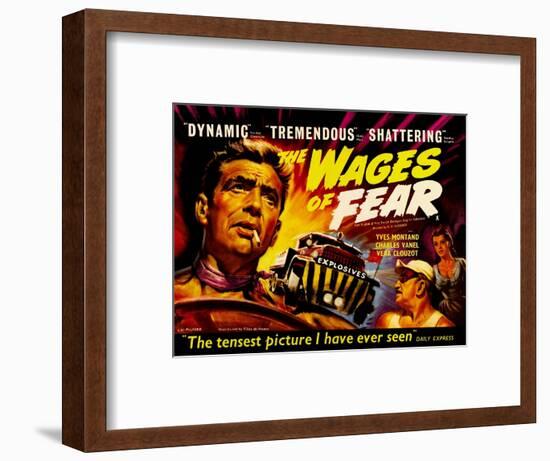 Wages of Fear, UK Movie Poster, 1953-null-Framed Premium Giclee Print