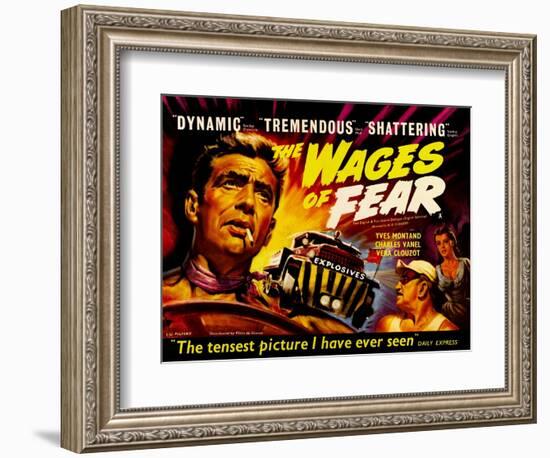 Wages of Fear, UK Movie Poster, 1953-null-Framed Premium Giclee Print