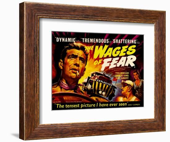 Wages of Fear, UK Movie Poster, 1953-null-Framed Premium Giclee Print