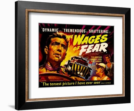 Wages of Fear, UK Movie Poster, 1953-null-Framed Premium Giclee Print