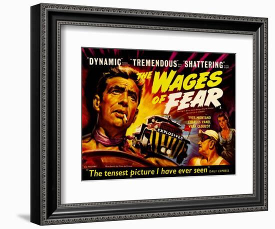 Wages of Fear, UK Movie Poster, 1953-null-Framed Premium Giclee Print