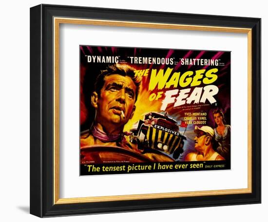 Wages of Fear, UK Movie Poster, 1953-null-Framed Premium Giclee Print