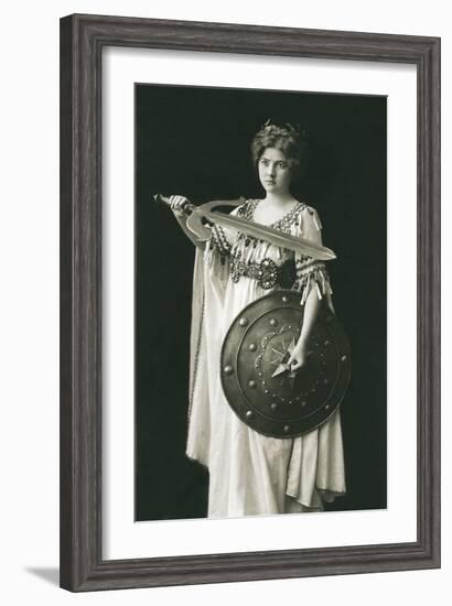 Wagnerian Warrior Heroine-null-Framed Art Print