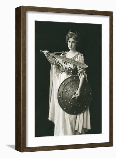 Wagnerian Warrior Heroine-null-Framed Art Print