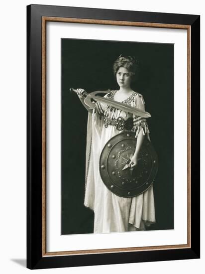 Wagnerian Warrior Heroine-null-Framed Art Print