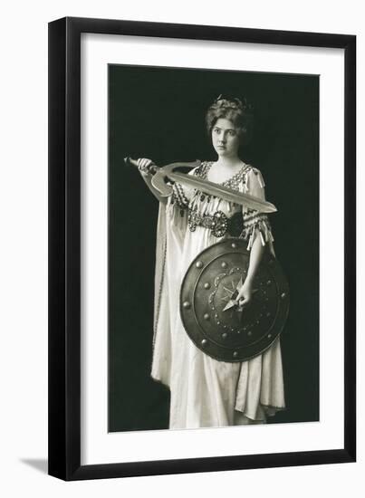 Wagnerian Warrior Heroine-null-Framed Art Print