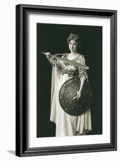 Wagnerian Warrior Heroine-null-Framed Art Print