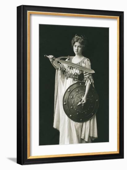 Wagnerian Warrior Heroine-null-Framed Art Print