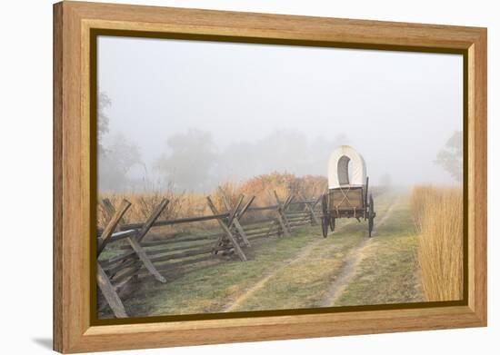 Wagon along the Oregon Trail at Whitman Mission, Walla Walla, Washington State-Brent Bergherm-Framed Premier Image Canvas