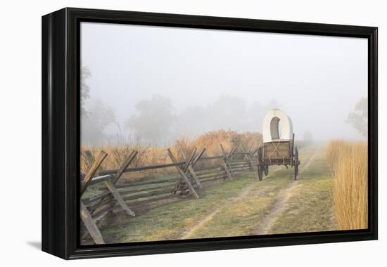 Wagon along the Oregon Trail at Whitman Mission, Walla Walla, Washington State-Brent Bergherm-Framed Premier Image Canvas