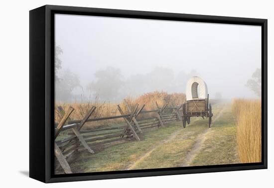 Wagon along the Oregon Trail at Whitman Mission, Walla Walla, Washington State-Brent Bergherm-Framed Premier Image Canvas