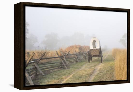 Wagon along the Oregon Trail at Whitman Mission, Walla Walla, Washington State-Brent Bergherm-Framed Premier Image Canvas