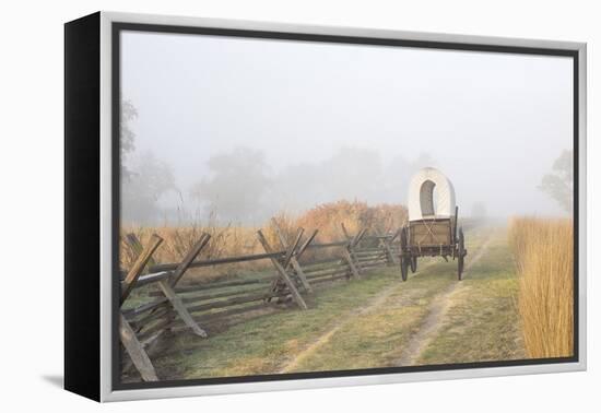 Wagon along the Oregon Trail at Whitman Mission, Walla Walla, Washington State-Brent Bergherm-Framed Premier Image Canvas