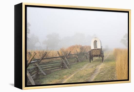 Wagon along the Oregon Trail at Whitman Mission, Walla Walla, Washington State-Brent Bergherm-Framed Premier Image Canvas