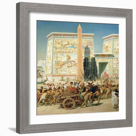 Wagon and Pylon, Detail from Israel in Egypt, 1867-Edward John Poynter-Framed Giclee Print