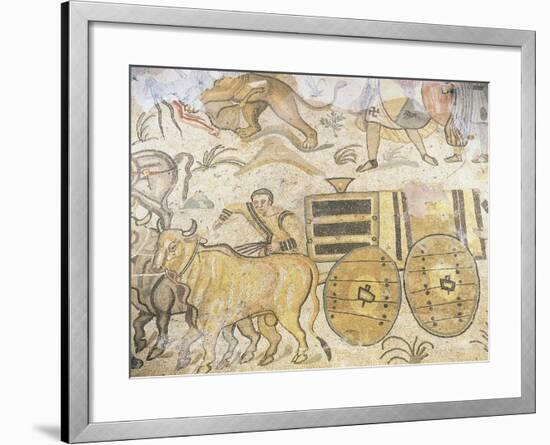 Wagon Drawn by Oxen-null-Framed Giclee Print