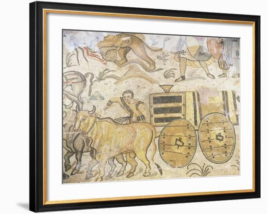 Wagon Drawn by Oxen-null-Framed Giclee Print