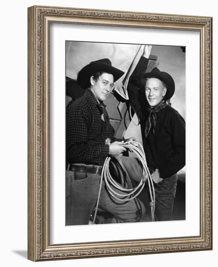 Wagon Master by John Ford with Ben Johnson, 1950-null-Framed Photo