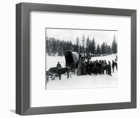 Wagon Party in Snow, 1935-Asahel Curtis-Framed Giclee Print