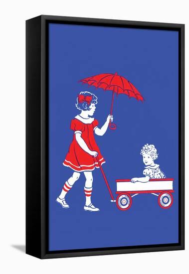 Wagon Ride-Julia Letheld Hahn-Framed Stretched Canvas