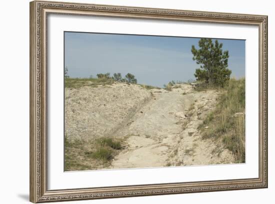Wagon Ruts of the Oregon Trail Near Guernsey, Wyoming-null-Framed Photographic Print